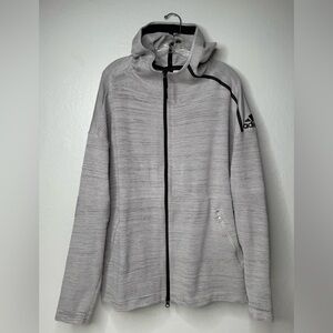 Adidas Sweatshirt Mens‎ XL Z.N.E. Primeknit Full Zip Hoodie Track Jacket Gray